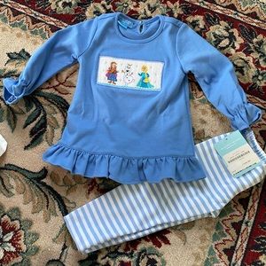 Anavini smocked frozen set size 24m NWT
